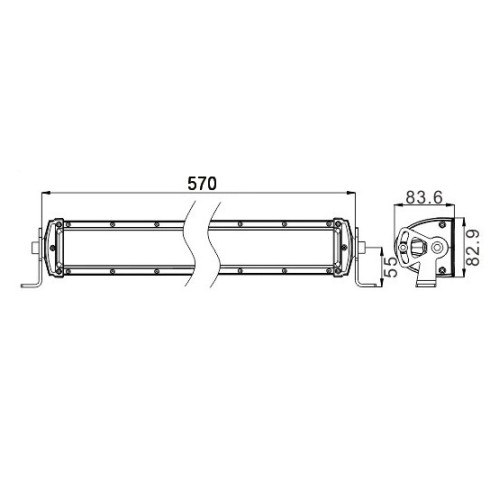 Светодиодная балка двухрядная 120 Вт водительский свет (Osram)