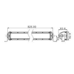 Светодиодная балка двухрядная 180 Вт водительский свет (Osram)