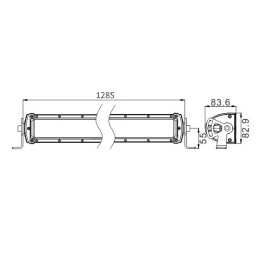 Светодиодная балка двухрядная 288 Вт водительский свет (Osram)