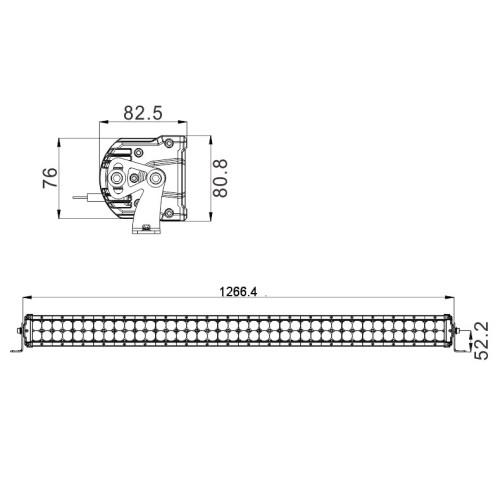 Светодиодная балка двухрядная с 4D линзами 288 Вт водительский свет (Osram)