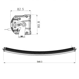 Светодиодная балка двухрядная панорамная с 4D линзами 120 Вт водительский свет (Osram)