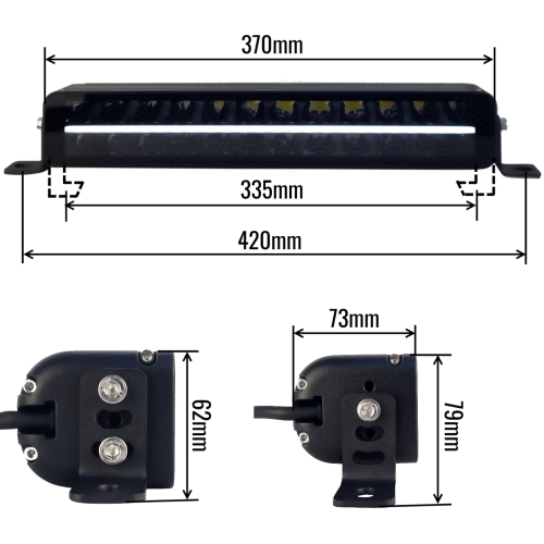 Светодиодная балка двухрядная 120 Вт (OSRAM) дальний свет/водительский свет с ДХО