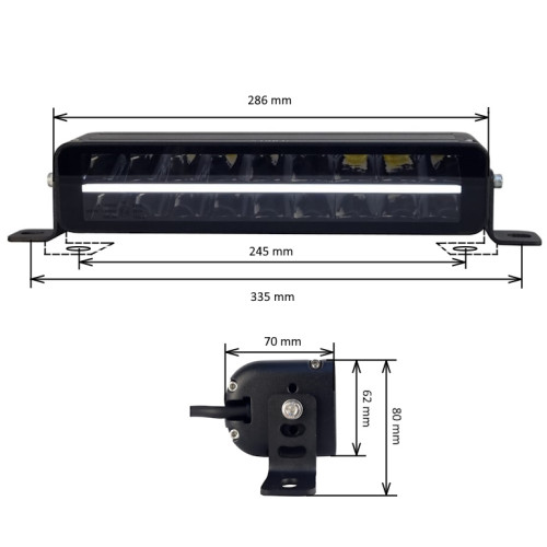 Светодиодная балка двухрядная 90 Вт (OSRAM) дальний свет/водительский свет с ДХО