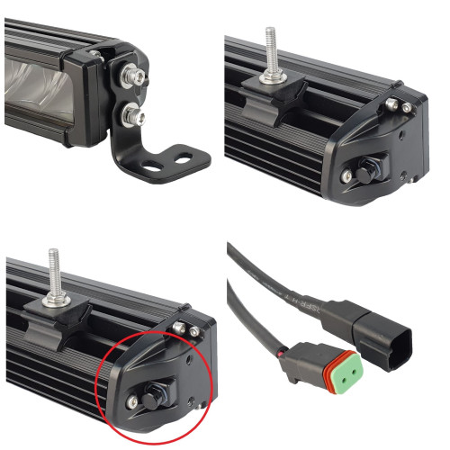 Светодиодная балка однорядная 210 Вт (OSRAM-10) водительский свет/дальний свет