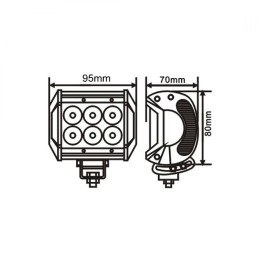 Светодиодная балка двухрядная 18 Вт ближний свет