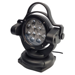 Светодиодный фароискатель черный с ПДУ 60 Вт 5-SS60LB