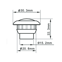 Светодиодный габаритный огонь для прицепа круглый белый