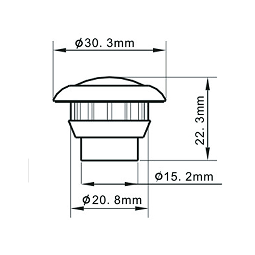 Светодиодный габаритный огонь для прицепа круглый белый