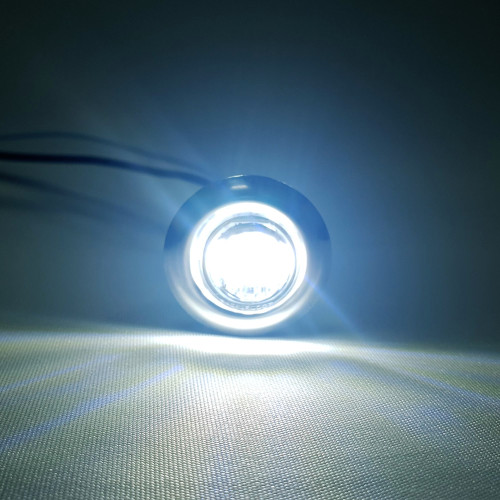 Светодиодный габаритный огонь для прицепа круглый белый