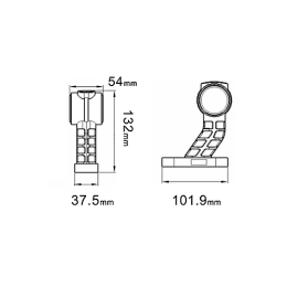 Светодиодный габаритный огонь для прицепа рожок правый