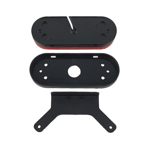 Светодиодный габаритный огонь для прицепа овальный  красный