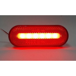 Светодиодный габаритный огонь для прицепа овальный  красный