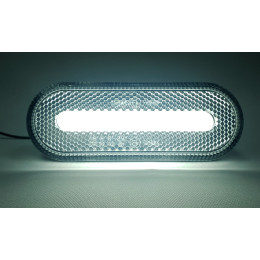 Светодиодный габаритный огонь для прицепа овальный белый 