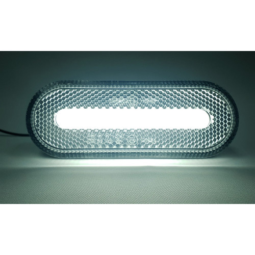 Светодиодный габаритный огонь для прицепа овальный белый 