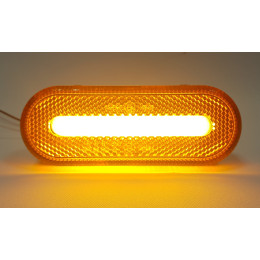 Светодиодный габаритный огонь для прицепа овальный оранжевый