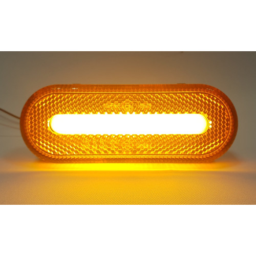 Светодиодный габаритный огонь для прицепа овальный оранжевый