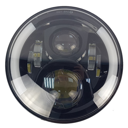 Светодиодные фары головного света с ДХО и поворотниками 7 дюймов 140 Вт (комплект)