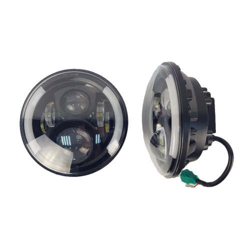 Светодиодные фары головного света с ДХО и поворотниками 7 дюймов 140 Вт (комплект)