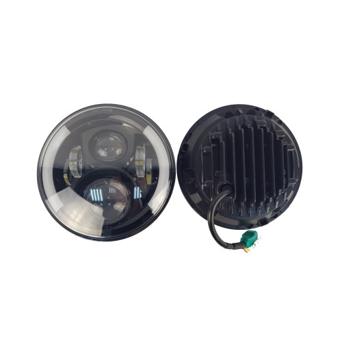 Светодиодные фары головного света с ДХО и поворотниками 7 дюймов 140 Вт (комплект)