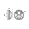 Светодиодные фары головного света с ДХО 7 дюймов 150 Ватт (комплект)