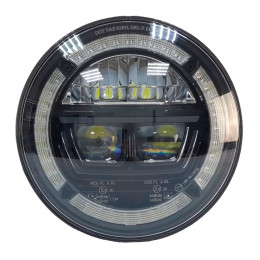 Светодиодные фары головного света 7 дюймов черные 90 Вт с ДХО (комплект) 1690B