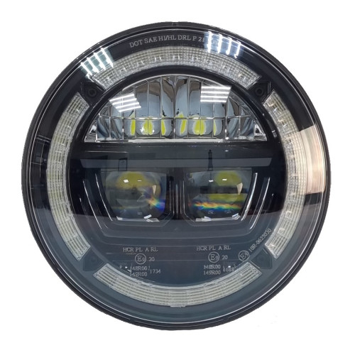 Светодиодные фары головного света 7 дюймов черные 90 Вт с ДХО (комплект) 1690B