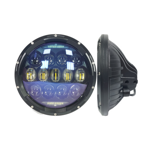 Светодиодные фары головного света с ДХО и поворотниками 7 дюймов 260 Вт (комплект)