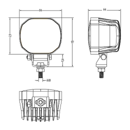 Фонарь маркерный светодиодный 10 Вт красная линия (Red line) SR-10WRL