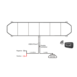 Балка проблесковая оранжевая светодиодная двухсторонняя SR-162W-32 (EMC)