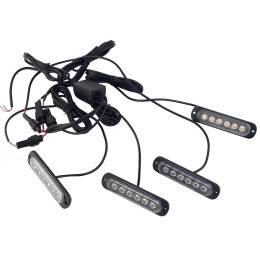 Светодиодные фары вспышкы 4 блока 25P-4B с ПДУ