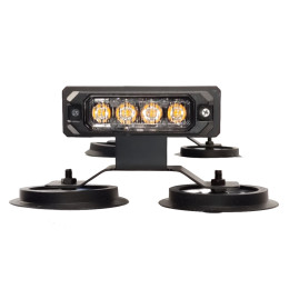 Балка проблесковая оранжевая светодиодная четырехсторонняя 28X-10L slim