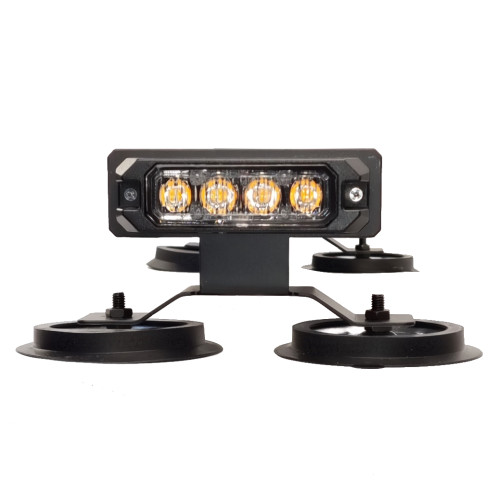 Балка проблесковая оранжевая светодиодная четырехсторонняя 28X-5L slim