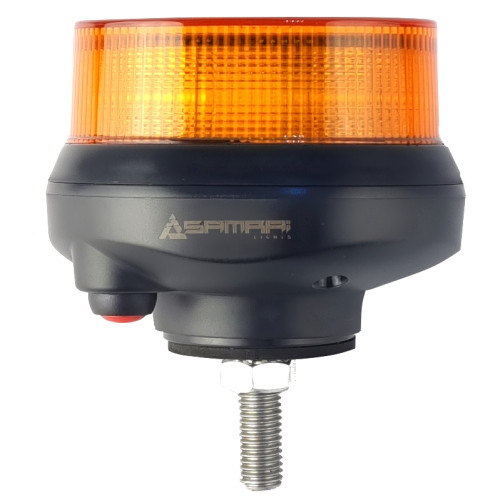 Маяк проблесковый оранжевый светодиодный M05C-1 на кронштейне с резьбой М12