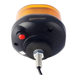 Маяк проблесковый оранжевый светодиодный M05C-1 на кронштейне с резьбой М12