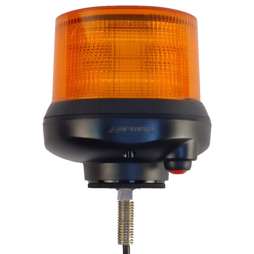 Маяк проблесковый оранжевый светодиодный M07C-1 на кронштейне с резьбой М12
