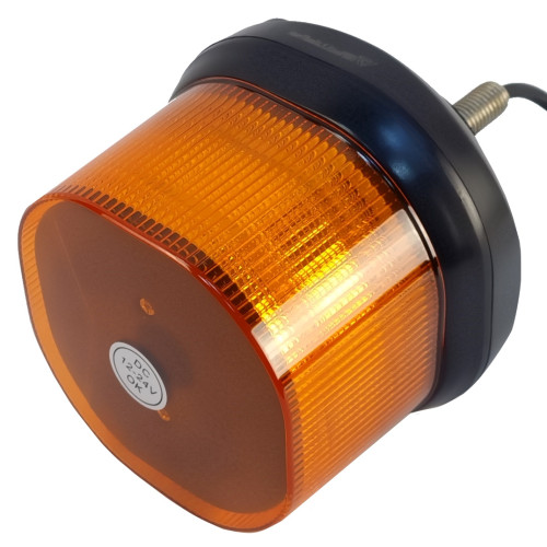 Маяк проблесковый оранжевый светодиодный M07C-1 на кронштейне с резьбой М12