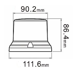 Маяк проблесковый светодиодный трех-режимный 32 Вт (Orange) 