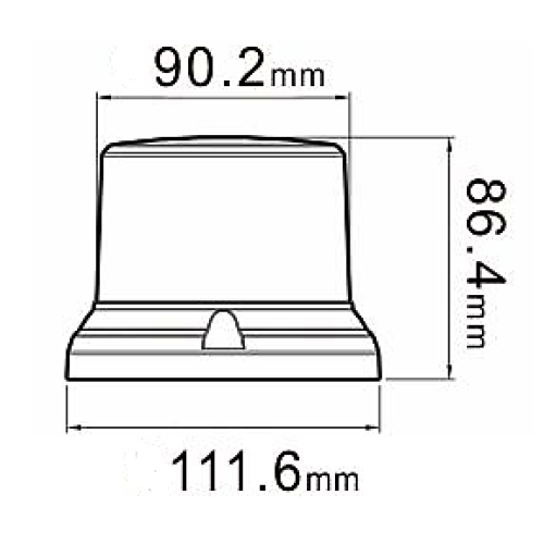 Маяк проблесковый светодиодный трех-режимный 32 Вт (Orange) 
