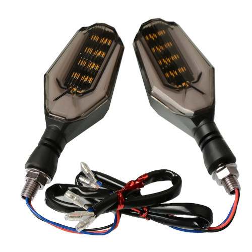Светодиодные поворотники для мото-техники TM03 со встроенным реле и ДХО (комплект 2шт)
