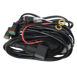 Комплект проводов для двух подключений LED фар и балок (Deutsch) с врезной кнопкой