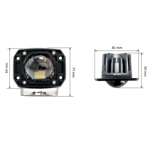 Светодиодная фара дополнительного света бело-желтые 0030SWY