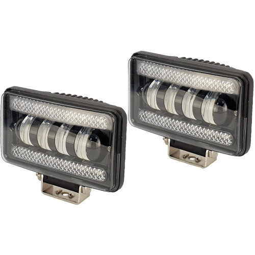 Светодиодные фары дополнительного света со светотеневой границей 80 Вт комплект с ДХО