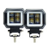 Квадратные LED фары дополнительного света комплект с ДХО 40 Вт 