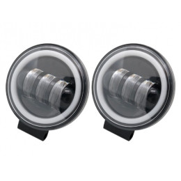 Светодиодные фары дополнительного света комплект с ДХО 60 Вт 