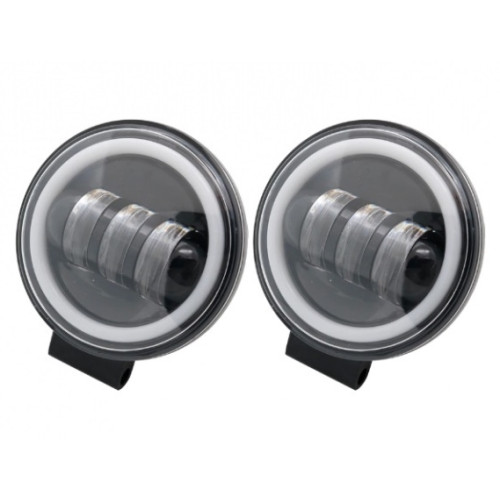 Светодиодные фары дополнительного света комплект с ДХО 60 Вт 