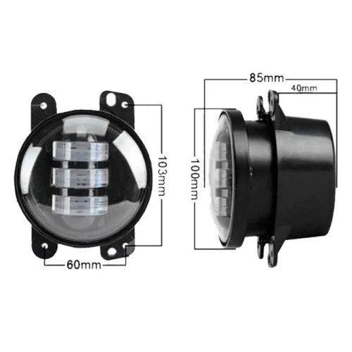 LED противотуманные фары.Комплект птф 4" по 30 Вт с Dho и поворотниками