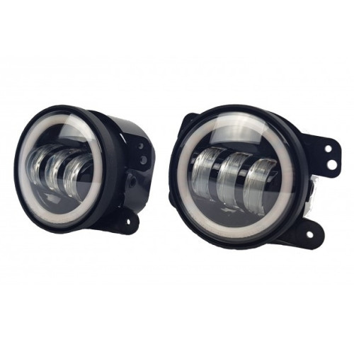 LED противотуманные фары.Комплект птф 4" по 30 Вт с Dho и поворотниками