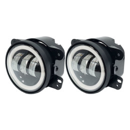 LED противотуманные фары.Комплект птф светодиодные фары 4" по 30 Вт с ДХО