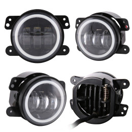 LED противотуманные фары.Комплект птф светодиодные фары 4" по 30 Вт с ДХО