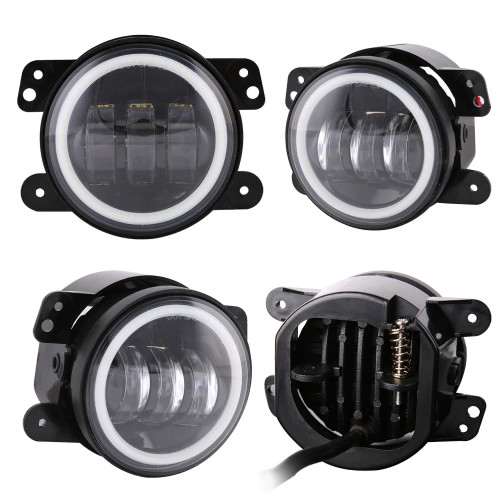 LED противотуманные фары.Комплект птф светодиодные фары 4" по 30 Вт с ДХО